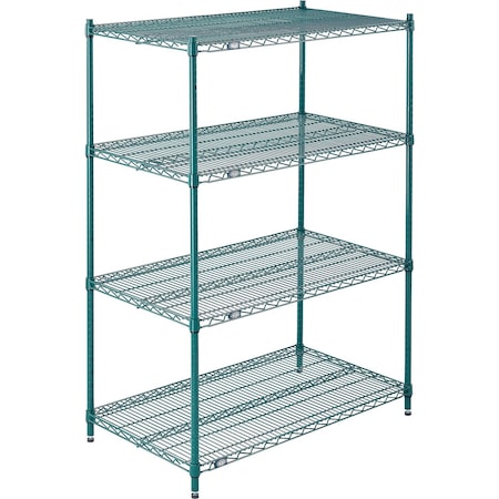 Wire Shelving, Green Epoxy, 54W X 18D X 86H